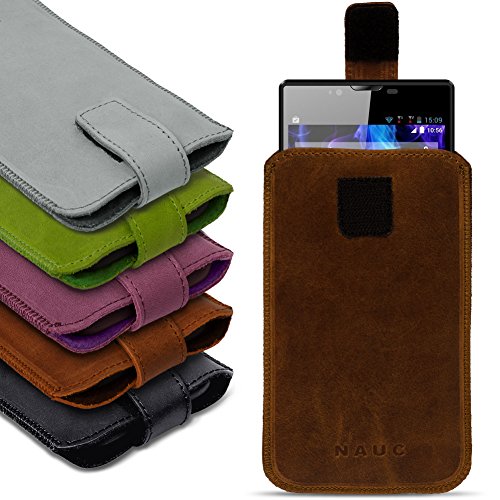 NAUC Universal Smartphone Leder Tasche Pull Tab Sleeve Hülle Schutzhülle Case Cover, Farben:Schwarz, Größe:Für 6.0-6.4 Zoll NAUC Universal Smartphone Leder Tasche Pull Tab Sleeve Hülle Schutzhülle Case Cover, Farben:Schwarz, Größe:Für 6.0-6.4 Zoll von NAUC