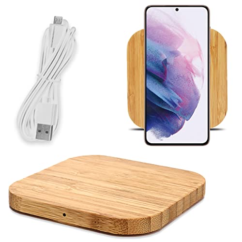 QI Wireless Schnell Ladegerät 15W kompatibel mit Samsung Galaxy S25 S24 S23 S22 S21 S20 Plus Ultra FE Ladestation Kabellos Bambus Induktives Laden Induktionsladegerät aus Echtholz, Modell:Quadrat QI Wireless Schnell Ladegerät 15W kompatibel mit Samsung Galaxy S25 S24 S23 S22 S21 S20 Plus Ultra FE Ladestation Kabellos Bambus Induktives Laden Induktionsladegerät aus Echtholz, Modell:Quadrat von NAUC