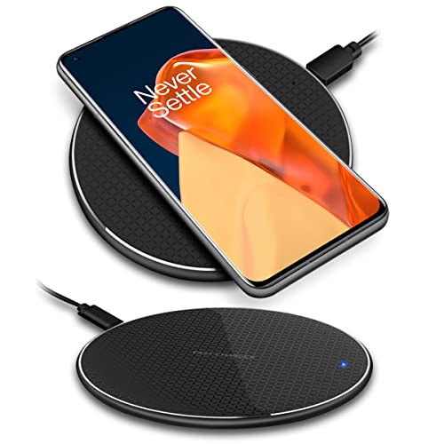 Qi Wireless Charger 15W 10W 5W kompatibel für OnePlus 10 Pro 5G Induktives Ladegerät Kabellose Ladestation Drahtlos Laden, Modell:M05_15W_Schwarz von NAUC