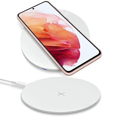 Qi Wireless Charger 15W 10W 5W kompatibel mit Samsung Galaxy S25 S24 S23 S22 Serie Induktives Ladegerät Kabellose Ladestation Drahtlos Laden Ladematte, Modell:M09_15W_Weiß Qi Wireless Charger 15W 10W 5W kompatibel mit Samsung Galaxy S25 S24 S23 S22 Serie Induktives Ladegerät Kabellose Ladestation Drahtlos Laden Ladematte, Modell:M09_15W_Weiß von NAUC