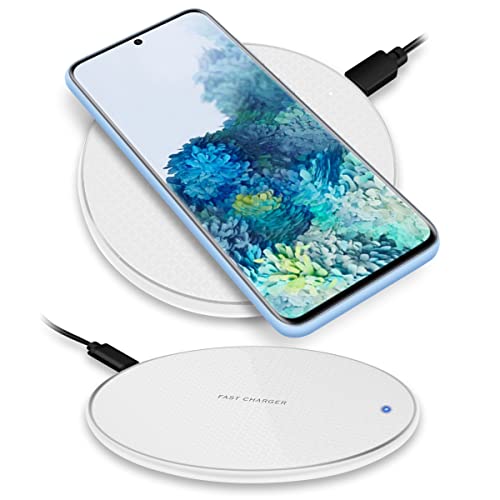 Qi Wireless Charger 15W 10W kompatibel für Samsung Galaxy S20 / Note 20 Serie Induktives Schnellladegerät Kabellose Ladestation, Farben:Weiss, Smartphone:Samsung Galaxy S20 FE von NAUC
