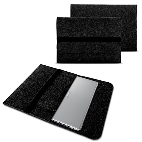 Sleeve Hülle kompatibel für Acer Nitro 5 Notebook Tasche Laptop 15,6 Zoll Cover strapazierfähiger Filz mit Innentaschen, Farbe:Dunkelgrau von NAUC