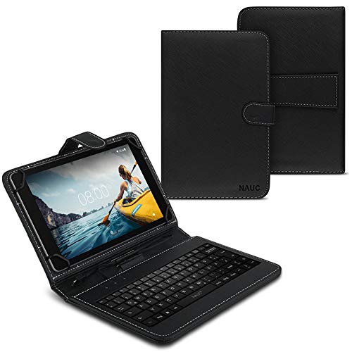 Tastatur für Medion Lifetab P10606 P10602 X10605 X10607 X10311 P9702 X10302 P10506 P10505 P10356 P10326 P10400 Schutzhülle Tasche Hülle Keyboard Case von NAUC