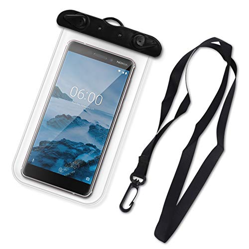 wasserdichte Handy Tasche Nokia Serie Schutz Hülle Wasserfest Cover Strand Case, Farben:Transparent, Smartphone:Nokia 5 Dual-SIM von NAUC