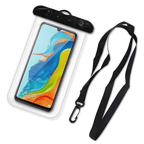 wasserdichte Handy Tasche kompatibel für Huawei P30 Lite Schutzhülle Hülle Wasserfest, Farben:Transparent von NAUC