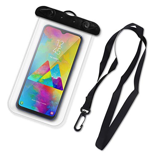 wasserdichte Handy Tasche kompatibel für Samsung Galaxy M21 Schutzhülle Hülle Wasserfest, Farben:Transparent von NAUC
