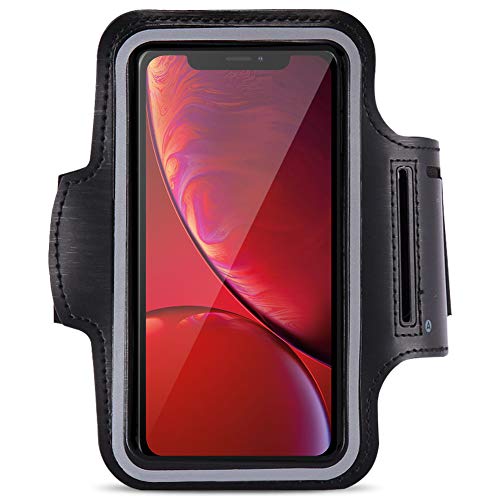 NAUCI Jogging Tasche für Apple iPhone Xr Handy Hülle Sport Lauf Case Armband Fitnesstasche von NAUCI