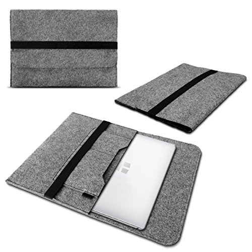 NAUCI Laptop Schutzhülle kompatibel mit Microsoft Surface Laptop Studio / 2 14.4 Zoll Notebook Tasche aus Filz robuste Schutztasche Hülle Cover Case, Farbe:Grau von NAUCI