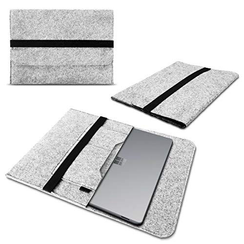 NAUCI Schutzhülle kompatibel mit Microsoft Surface Laptop 4/5 13,5 Zoll Filz Tasche Sleeve Hülle Laptop Cover Notebook Case, Farben:Hell Grau von NAUCI