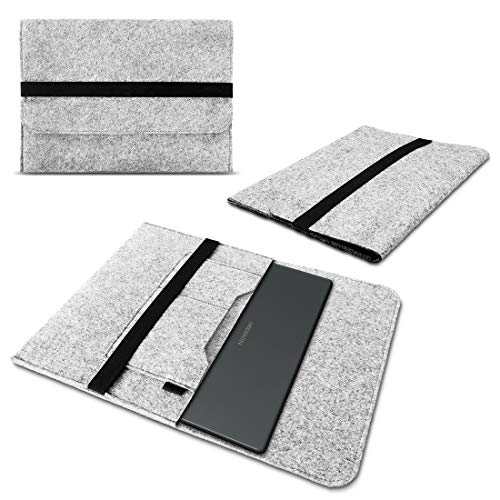 NAUCI Sleeve Hülle kompatibel für Medion Akoya Akoya S14406 Convertible Schutzhülle Filz Tasche Laptop Cover Notebook Case 14 Zoll, Farbe:Hell Grau von NAUCI