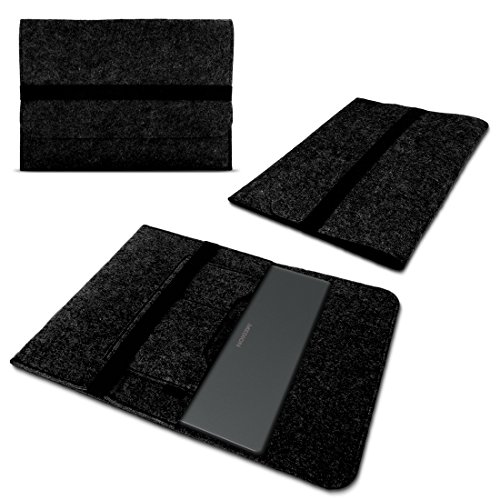 NAUCI Sleeve Hülle kompatibel für Medion Akoya E13201 Schutzhülle Filz Tasche Laptop Cover Notebook Case 13.3 Zoll, Farbe:Dunkel Grau von NAUCI