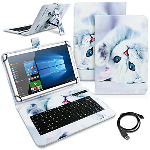 NAUCI Tablet Hülle kompatibel für Samsung Galaxy Tab A8 10.5 Zoll Tasche Tastatur Bluetooth Keyboard QWERTZ Schutzhülle Cover Standfunktion Schutz Case, Farben:Motiv 2 von NAUCI