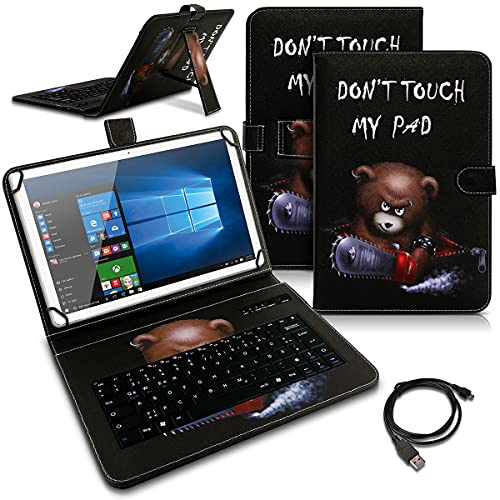 NAUCI Tablet Hülle kompatibel für Samsung Galaxy Tab A8 10.5 Zoll Tasche Tastatur Bluetooth Keyboard QWERTZ Schutzhülle Cover Standfunktion Schutz Case, Farben:Motiv 3 von NAUCI