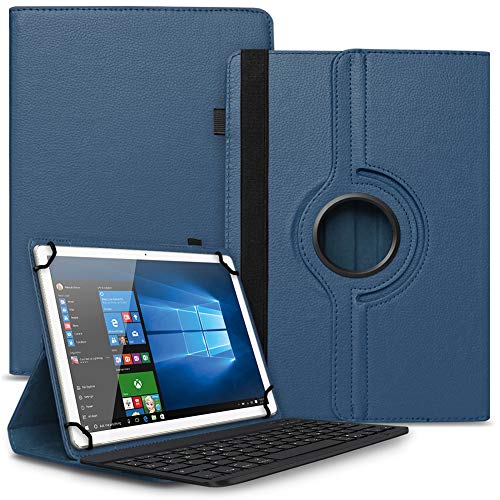 NAUCI Tablet Hülle kompatibel mit Acepad A14 A145 A140 A130 Tasche Schutzhülle Bluetooth Tastatur QWERTZ Case Universal Cover Standfunktion 360° Drehbar, Farben:Blau von NAUCI