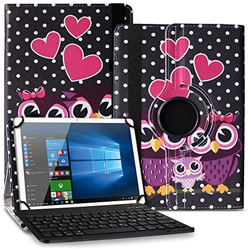 NAUCI Tablet Hülle kompatibel mit Blackview Tab 16 15 13 12 11 10 Pro 9 8 8E Tasche Schutzhülle Bluetooth Case Universal Keyboard Cover 360° Drehbar praktische Standfunktion, Farbe:Motiv 3 von NAUCI