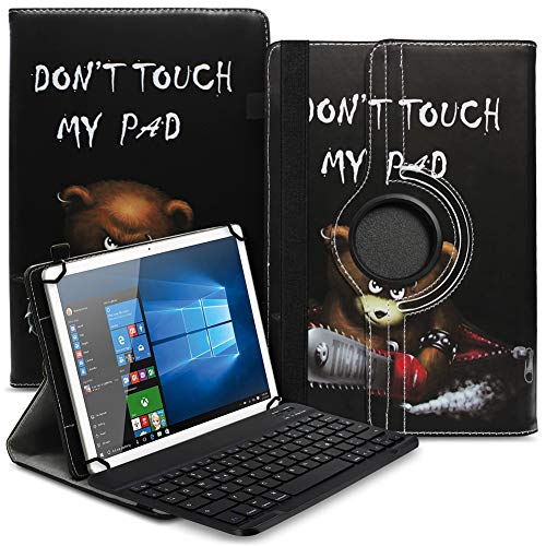 NAUCI Tablet Hülle kompatibel mit Blackview Tab 16 15 13 12 11 10 Pro 9 8 8E Tasche Schutzhülle Bluetooth Case Universal Keyboard Cover 360° Drehbar praktische Standfunktion, Farbe:Motiv 8 von NAUCI