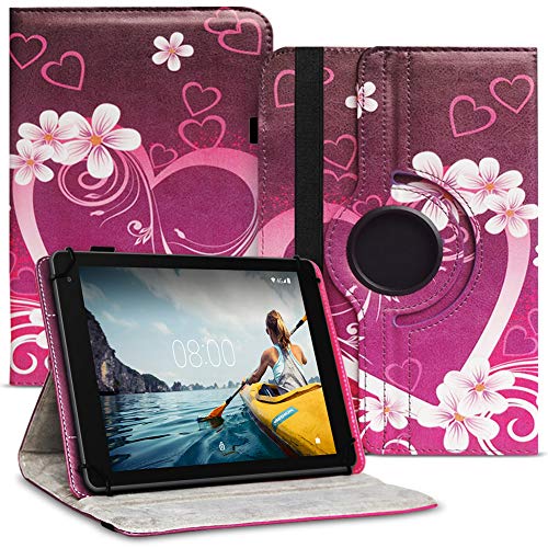 NAUCI Tablet Hülle kompatibel mit Bufo TP1040 TP1036 MB1001 Tasche Schutzhülle Case Universal Cover 10,1 Zoll aus Kunst-Leder Standfunktion 360° Drehbar, Farbe:Motiv 2 von NAUCI