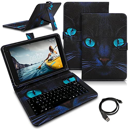 NAUCI Tablet Hülle kompatibel mit Medion Lifetab E10750 Tasche Tastatur Bluetooth Keyboard QWERTZ Schutzhülle Cover Schutz Case, Farben:Motiv 4 von NAUCI