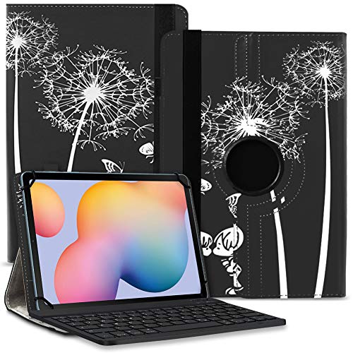 NAUCI Tablet Hülle kompatibel mit Samsung Galaxy Tab S9 FE 10,9 Zoll Tasche Schutzhülle Bluetooth Case Universal Keyboard Cover Standfunktion 360° Drehbar, Farbe:Motiv 9 von NAUCI