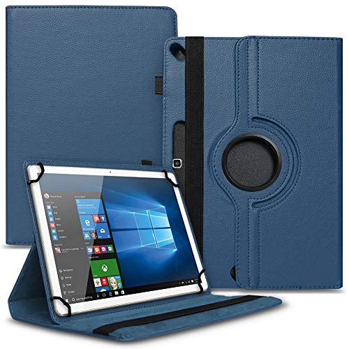 NAUCI Tablet Hülle kompatibel mit Teclast M50 - M50 Pro - M40 - M40 Pro - M40 Plus - M40 Air - M40 S Schutzhülle 10.1 Zoll Tasche Kunstleder mit Standfunktion 360° Drehbar, Farben:Blau von NAUCI