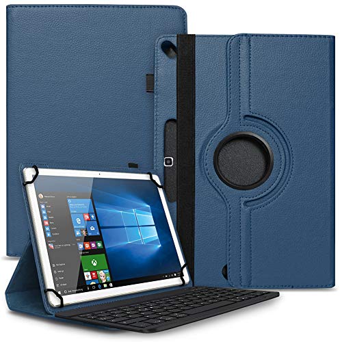 NAUCI Tablet Hülle kompatibel mit Teclast T50 T45 T40 Pro Tasche Schutzhülle Bluetooth Case Universal Keyboard Cover Standfunktion 360° Drehbar, Farben:Blau von NAUCI