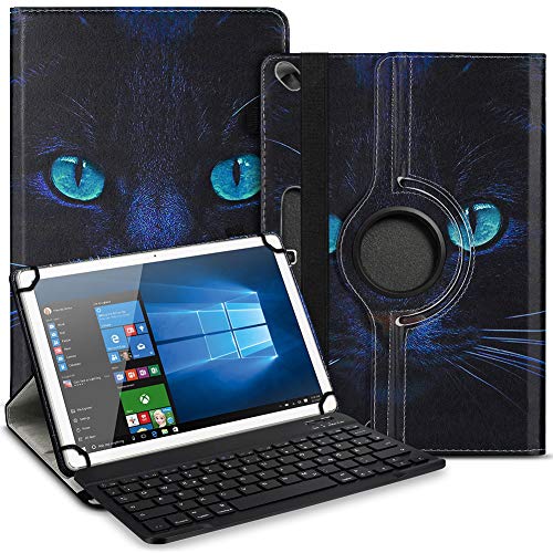 NAUCI Tablet Hülle kompatibel mit Teclast T50 T45 T40 Pro Tasche Schutzhülle Bluetooth Case Universal Keyboard Cover Standfunktion 360° Drehbar, Farben:Motiv 4 von NAUCI