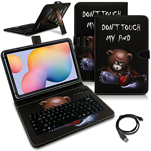 NAUCI Tablet Hülle kompatibel mit Xiaomi Pad 6/6 Pro 11 Zoll Tasche Tastatur Bluetooth Keyboard QWERTZ Schutzhülle Cover Standfunktion Schutz Case, Farben:Motiv 3 von NAUCI