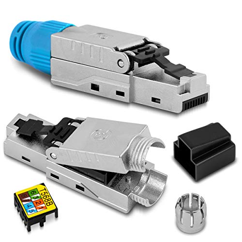 Netzwerk Stecker Cat8 Cat 8.1 RJ45 werkzeuglos Netzwerkstecker Cat6a Cat6 Cat7 Cat5 LAN Kabel ohne Werkzeug werkzeugfrei Crimpstecker für Netzwerkkabel, Menge:4 Stück, Auswahl:Stecker CAT8/CAT8.1 von NAUCI