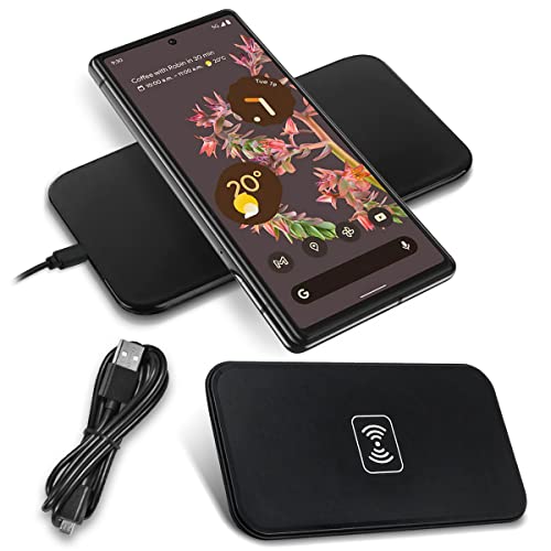 QI Ladegerät kompatibel mit Google Pixel 8/8 Pro Ladestation Kabellos Charger Wireless Universal Schnellladegerät Ladematte, Farbe:Schwarz von NAUCI