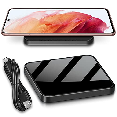 QI Wireless Induktive 15W Ladestation kompatibel mit Samsung Galaxy S24 S23 S22 S21 / Plus/Ultra/FE 5G Drahtloses Ladegerät Kabelloser Charger, Smartphone:Samsung Galaxy S21 FE von NAUCI