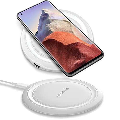 QI Wireless Ladegerät 15W kompatibel mit Xiaomi 13/13 Pro Ladestation LadematteKabellos Charger Induktives Universal Schnellladegerät, Farben:Weiß von NAUCI