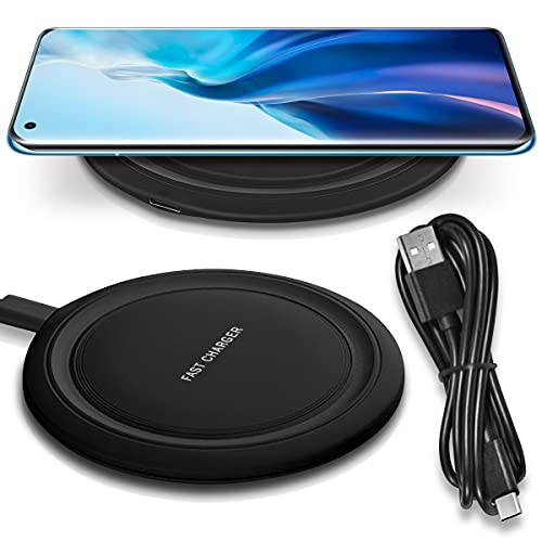 Wireless QI Ladestation 15W 10W 5W kompatibel mit Xiaomi 13 14 15 Induktives Ladegerät Kabellose Ladematte Universal Schnellladestation, Modell:M03_15W_Schwarz von NAUCI