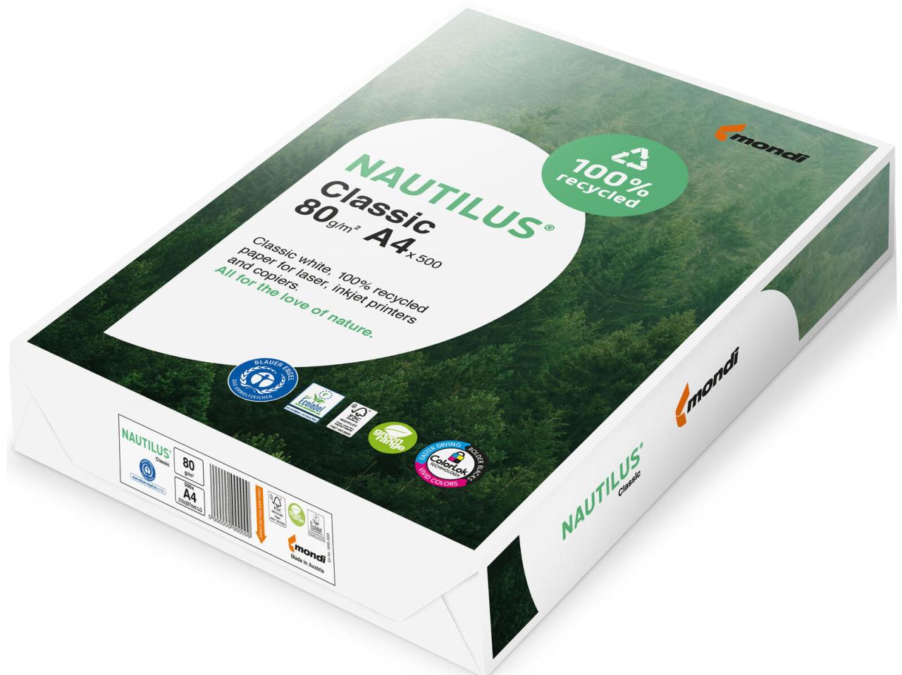 NAUTILUS® Recyclingpapier NAUTILUS Recypapier Classic DIN A4 80 g/m² von NAUTILUS®