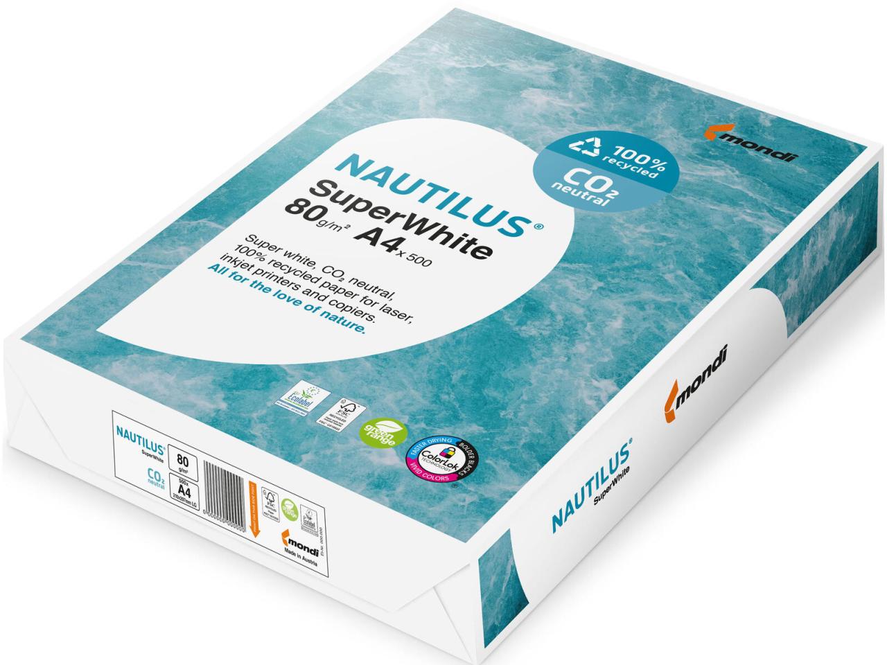 NAUTILUS® Recyclingpapier DIN A4 80 g/m² von NAUTILUS®