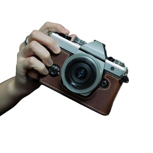 Kameratasche für Olympus OM-3 mit Griff, Leder, Kameratasche, Schutz für Olympus OM-3, echtes Leder, Handschlaufe, Schulterriemen von NAUXIU