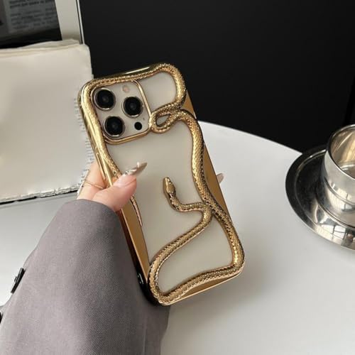 NAUXIU Silikon-Schutzhülle für iPhone 16 / 15 Pro / Max / Promax / Plus, 3D-Schlange, hohl, ableitend, weich, luxuriös NAUXIU Silikon-Schutzhülle für iPhone 16 / 15 Pro / Max / Promax / Plus, 3D-Schlange, hohl, ableitend, weich, luxuriös von NAUXIU