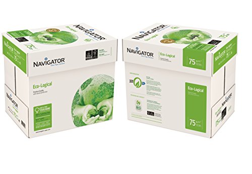 NAVIGATOR 75 gsm A4 eco-logical Papier 10x Reams (5,000 Sheets) - 2x Box von NAVIGATOR