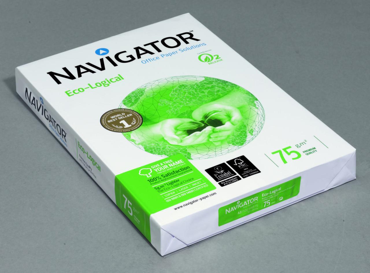NAVIGATOR Kopierpapier Navigator Eco-Logical A3, 75g DIN A3 75 g/m² von NAVIGATOR