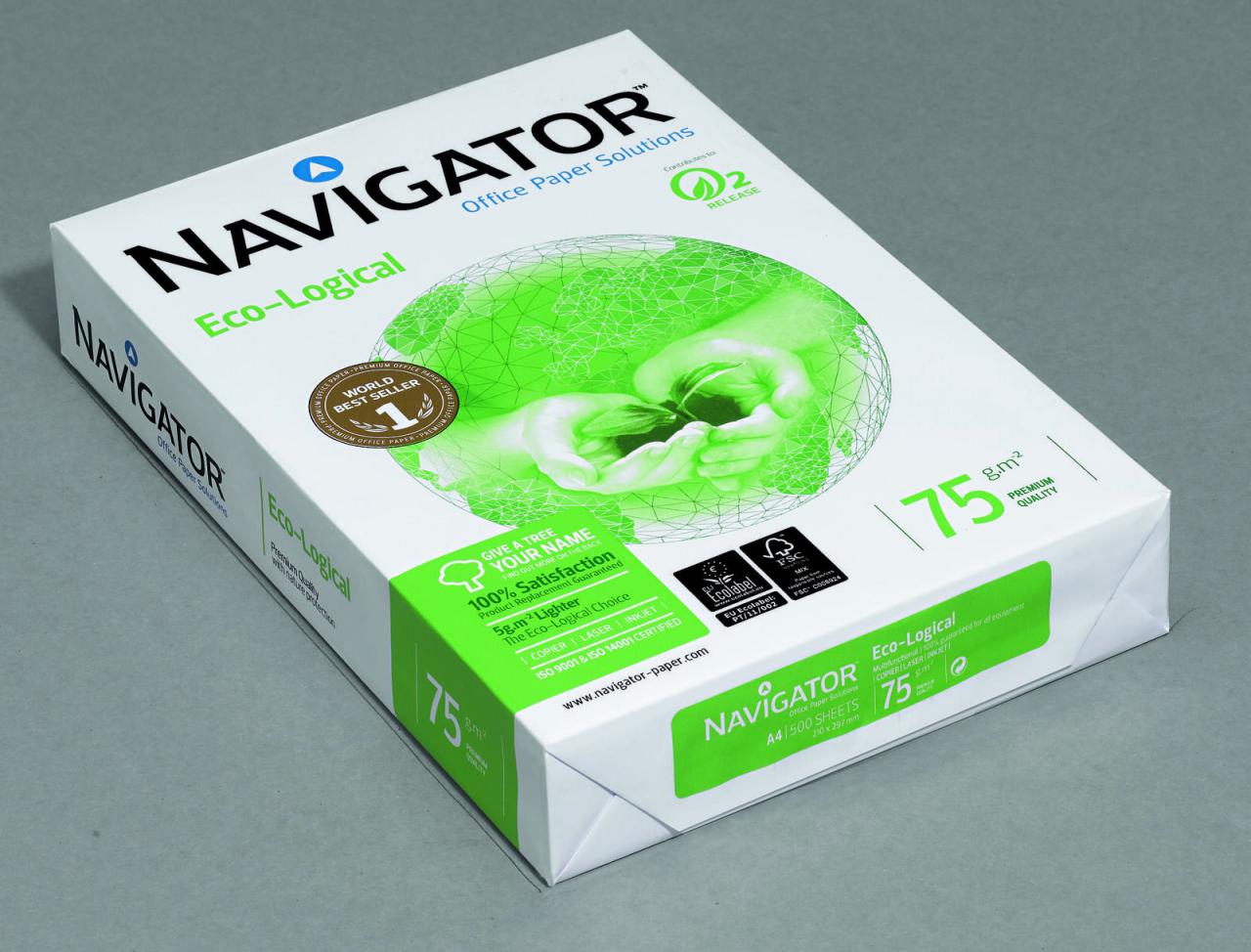 NAVIGATOR Kopierpapier Navigator Eco-Logical A4, 75g DIN A4 75 g/m² von NAVIGATOR