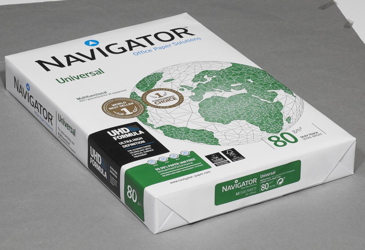 NAVIGATOR Kopierpapier Navigator Papier Universal A3 DIN A3 80 g/m² von NAVIGATOR