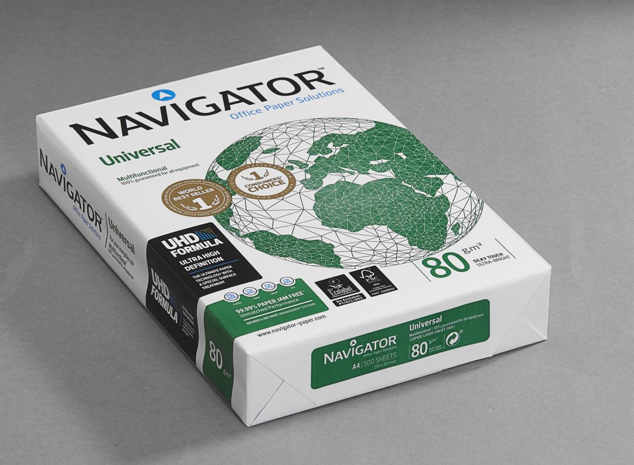 NAVIGATOR Kopierpapier Navigator Papier Universal A4 DIN A4 80 g/m² von NAVIGATOR