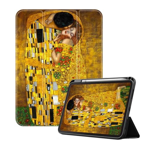 Hülle Für Ipad Air 5. Generation 2022/Ipad Air 4. Generation 2020 (10,9 Zoll), Ipad Air 11 Zoll M2 (2024) 10,9 Zoll, Schmale Dreifach Faltbare Standhülle Mit Stifthalter, Smart Case Mit K von NAWVNMI