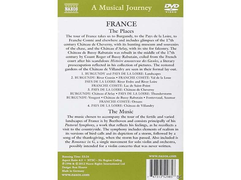 France/Burgund/Pays De La Loir DVD France/Burgund/Pays De La Loir DVD von NAXOS AV