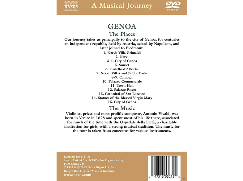 Genua/Genova/Genoa DVD Genua/Genova/Genoa DVD von NAXOS AV