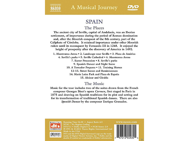 SPAIN: Musical Tour of Seville DVD SPAIN: Musical Tour of Seville DVD von NAXOS AV