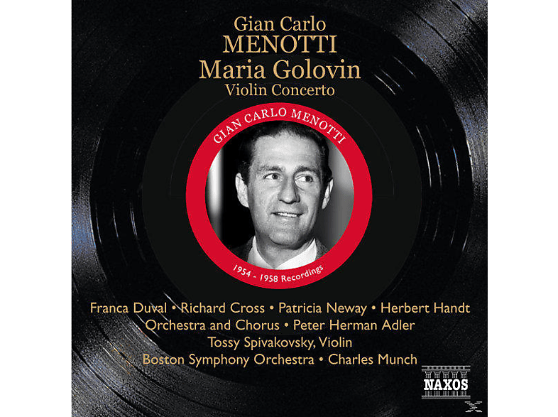 Charles Munch, VARIOUS, Boston Symphony Orchestra, P. H. Adler, Adler/Munch/Duval/Cross/Boston SO - Maria Golovin/Violinkonzert (CD) von NAXOS HIST