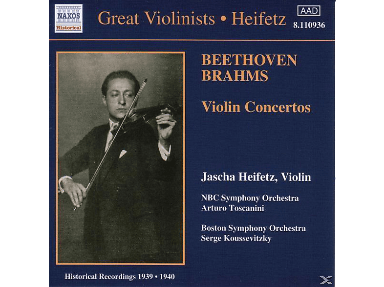 Jascha Heifetz, Kouss, Arturo Toscanini - Violinkonzerte (CD) von NAXOS HIST