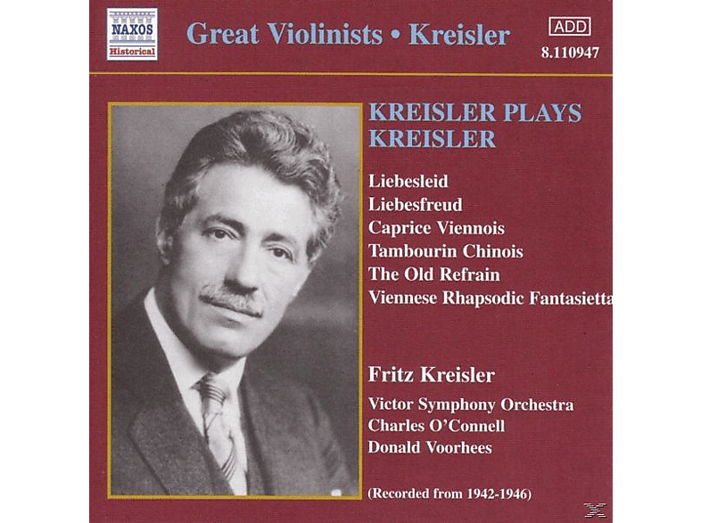 Kreisler & Voorhees, Fritz - Spielt (CD) von NAXOS HIST