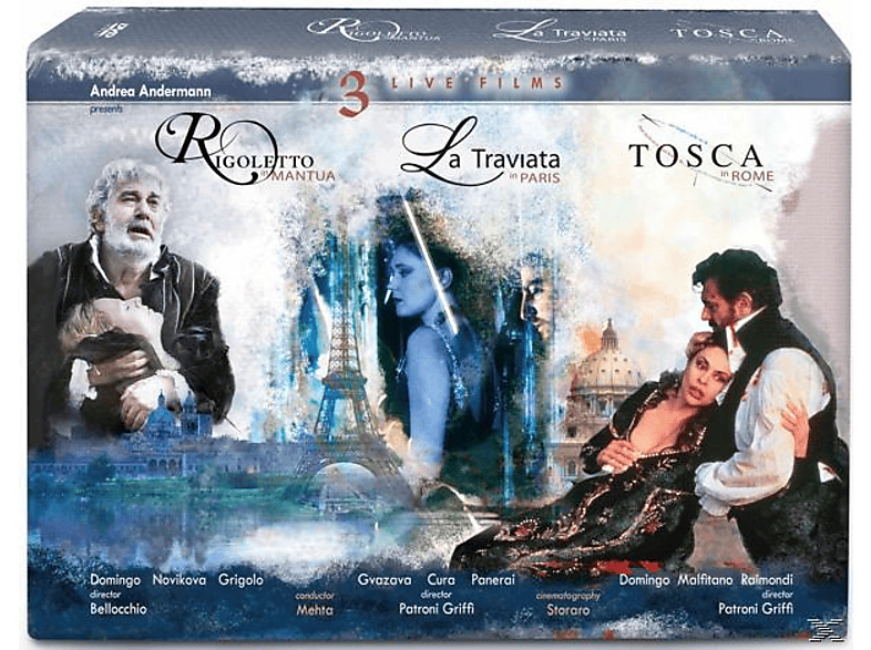 Domingo/Malfitano - Rigoletto/La Traviata/Tosca (DVD) von NAXOS