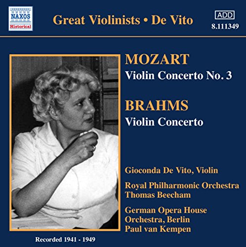 Great Violinists: Gioconda De Vito - Violinkonzerte von NAXOS